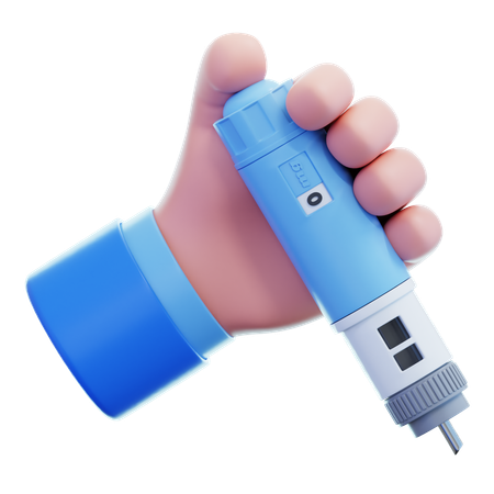 Insulin Pen Hand  3D Icon