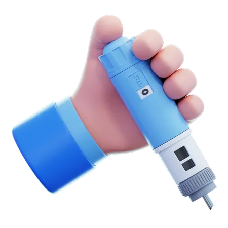 Insulin Pen Hand  3D Icon