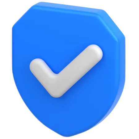 3 D Icon Of Secure Shield 3D Icon