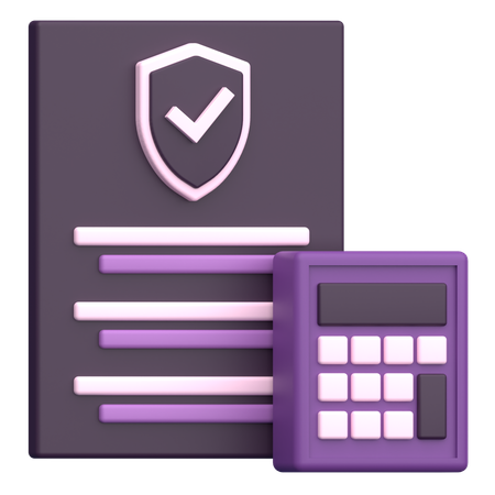 Insurance Calculation  3D Icon