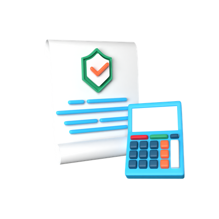 Insurance Calculation  3D Icon