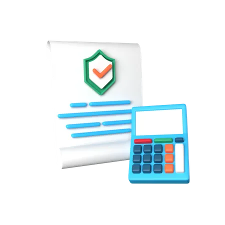 Insurance Calculation  3D Icon