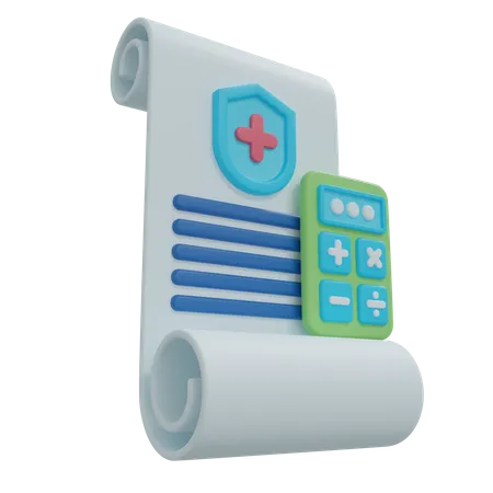 Insurance Calculation  3D Icon