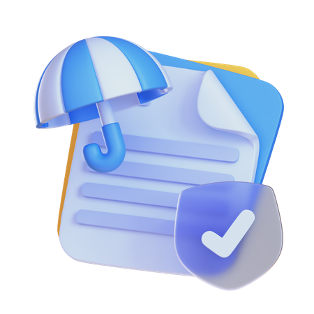 Insurance Document  3D Icon