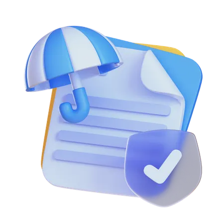 Insurance Document  3D Icon