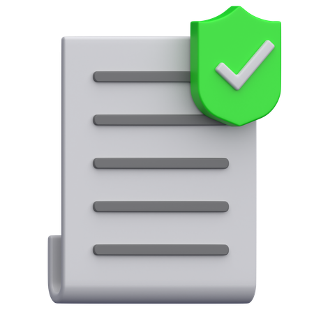 Insurance Document  3D Icon