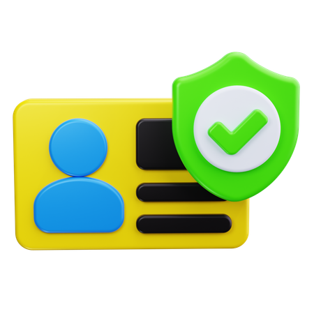 Insurance Id  3D Icon