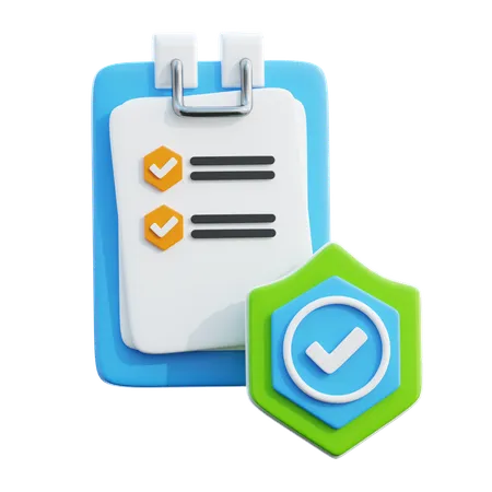 Insurance List  3D Icon