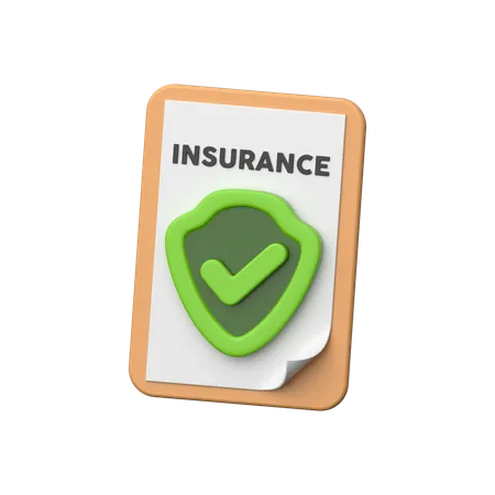 Insurance Paper 3 D Icons Portray Security Blending A Realistic Design With Financial Elements Symbolizing Protection And Coverage In A Dynamic Representation 3D Icon