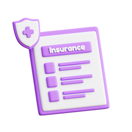 Insurance Paper  3D Icon