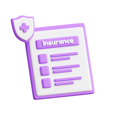Insurance Paper 3D Icon