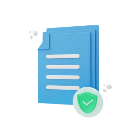 3 D Rendering Insurance Document Icon Object 3D Icon