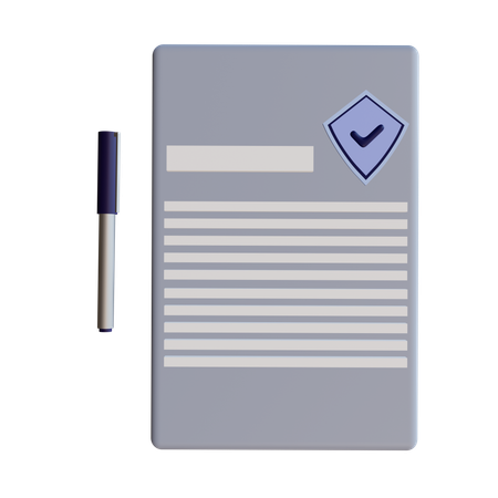 Insurance Policy  3D Icon