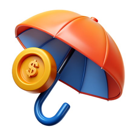 Insurance umbrella  3D Icon