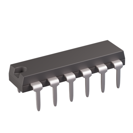 Integrated Circuit  3D Icon