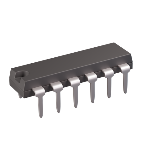 Integrated Circuit  3D Icon
