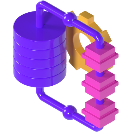 Intégration de données  3D Icon