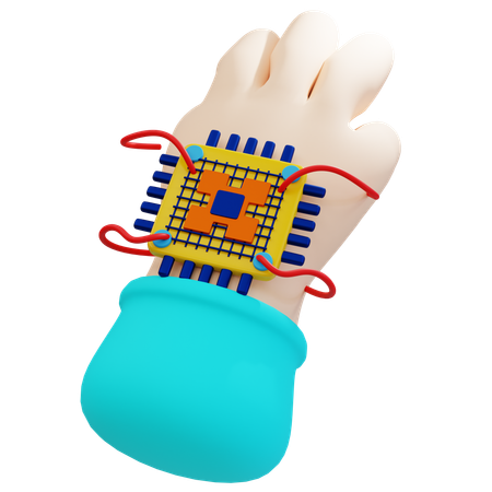 Integration von Technologie und Biologie  3D Icon