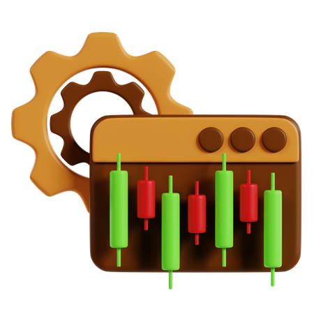 Integriertes Trading-Dashboard-System  3D Icon