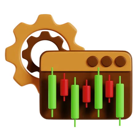 Integriertes Trading-Dashboard-System  3D Icon