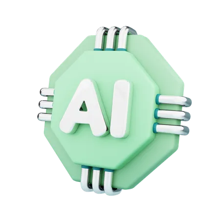 Inteligência artificial  3D Icon