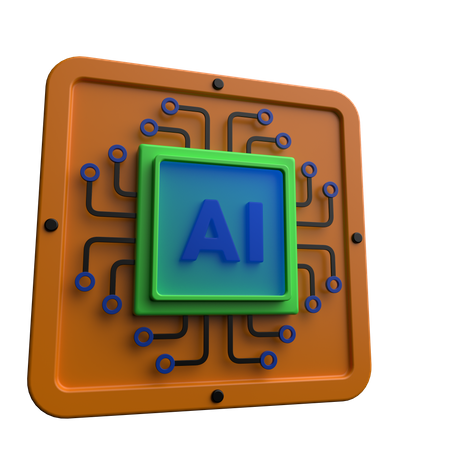 Inteligência Artificial  3D Icon