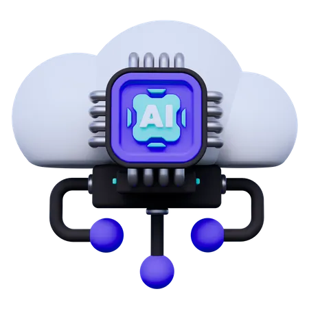 Datos de la nube de inteligencia artificial  3D Icon