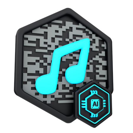 Música de inteligencia artificial  3D Icon