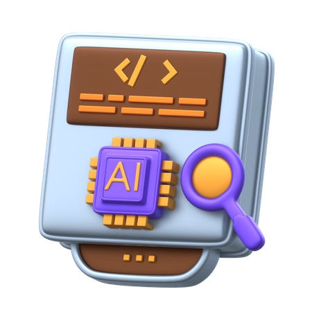 Aviso de inteligencia artificial  3D Icon