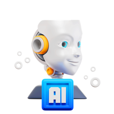 Inteligência artificial robótica  3D Icon