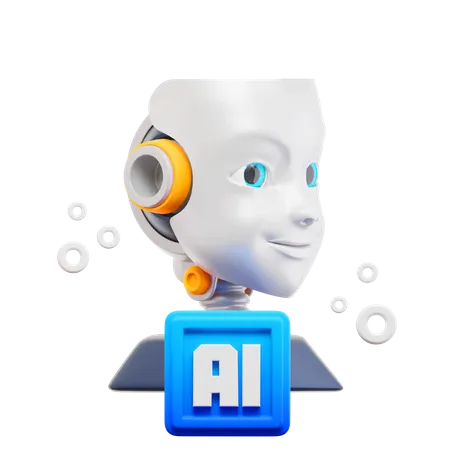 Inteligencia artificial robótica  3D Icon