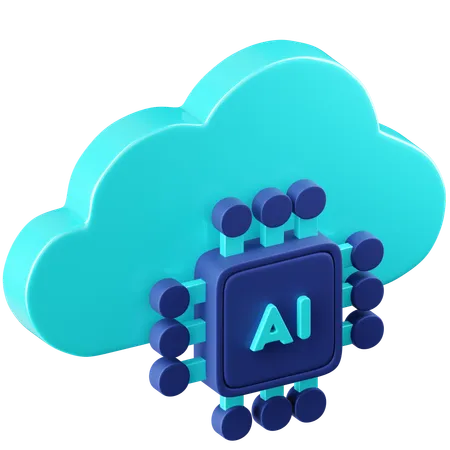 Inteligencia en la nube  3D Icon