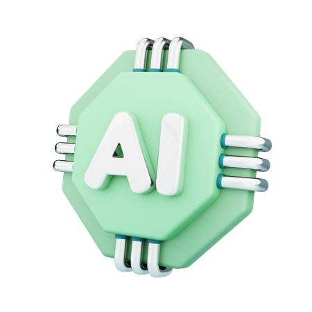 Intelligence artificielle  3D Icon