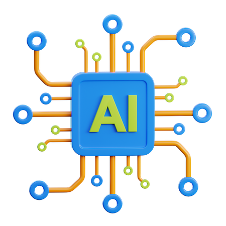 Intelligence artificielle  3D Icon