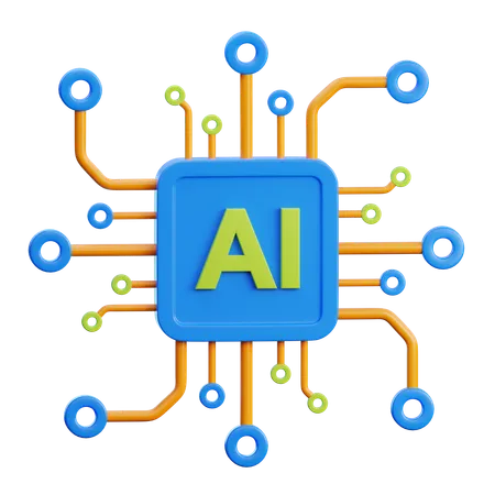 Intelligence artificielle  3D Icon