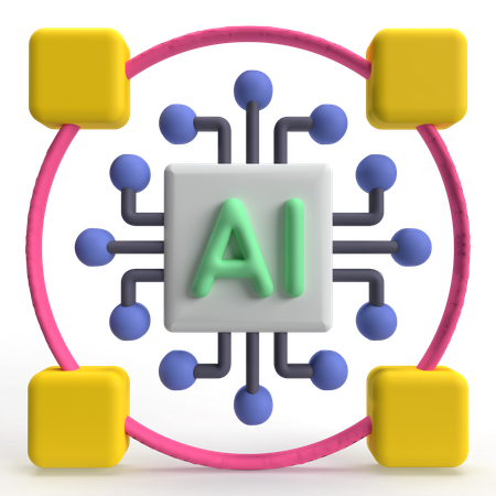 Intelligence artificielle  3D Icon