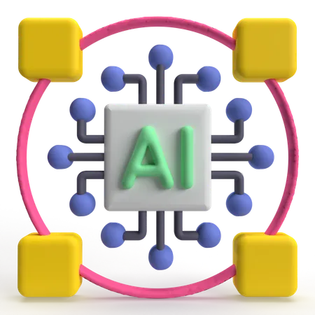 Intelligence artificielle  3D Icon