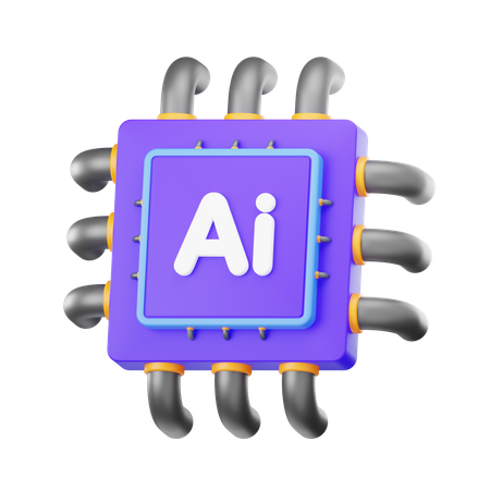 Intelligence artificielle  3D Icon