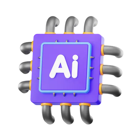 Intelligence artificielle  3D Icon