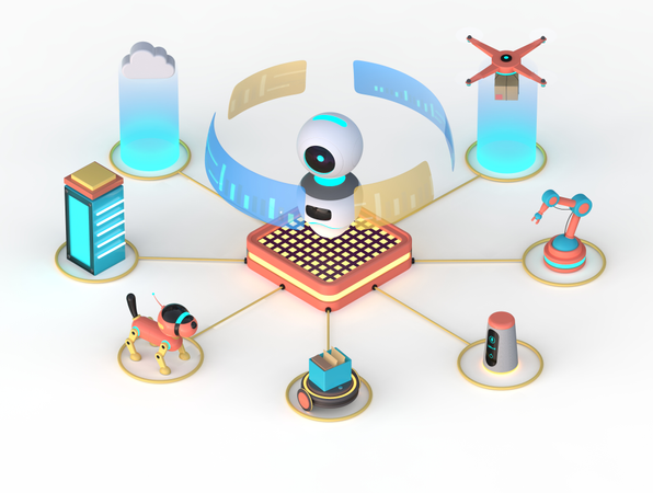 Intelligence artificielle  3D Icon