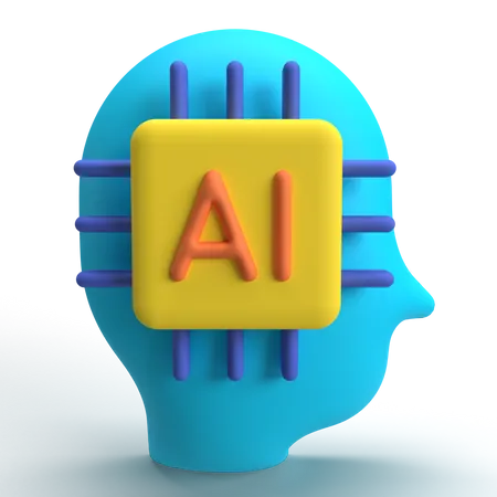 Intelligence artificielle  3D Icon