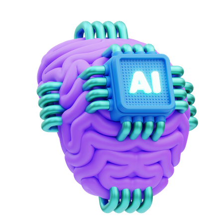 Intelligence artificielle  3D Icon