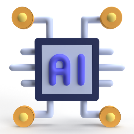 Intelligence artificielle  3D Icon