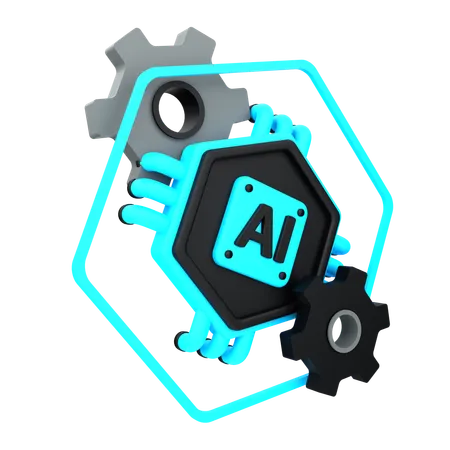 Machine à intelligence artificielle  3D Icon