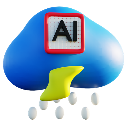 Intelligence artificielle météo  3D Icon