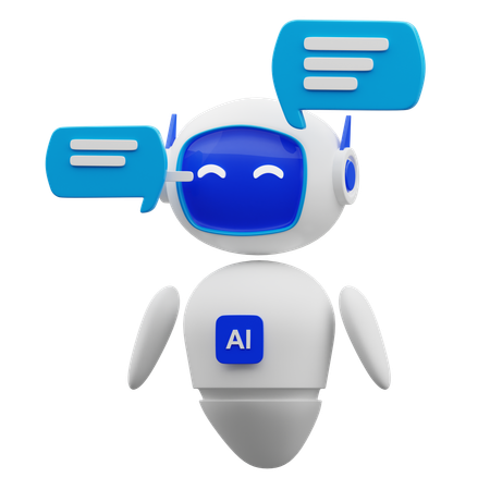 Chat robot d'intelligence artificielle ai  3D Icon