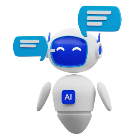 Chat robot d'intelligence artificielle ai  3D Icon