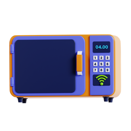 Intelligente Mikrowelle  3D Icon