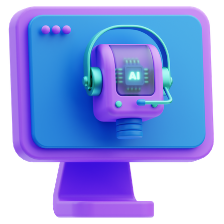 Intelligenter Assistent  3D Icon