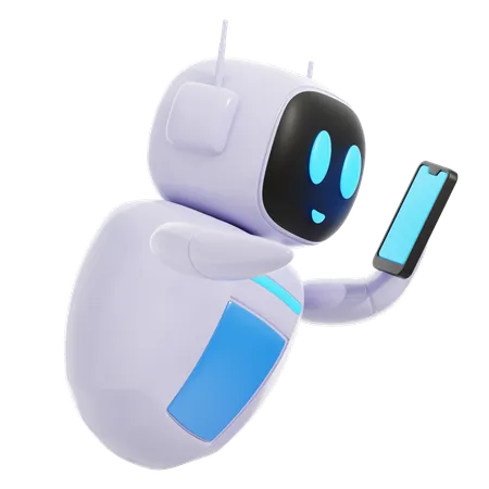 Intelligentes Roboterlernen mit Mobilgeräten  3D Icon